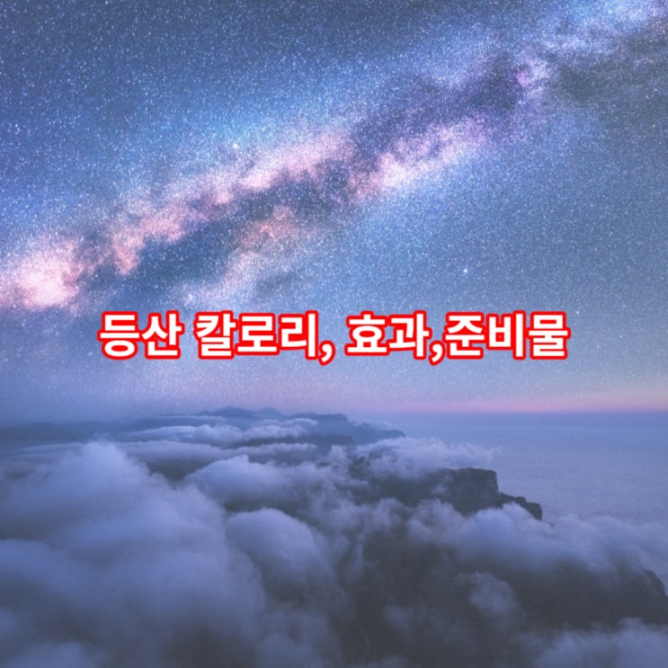  등산 칼로리, 효과,준비물