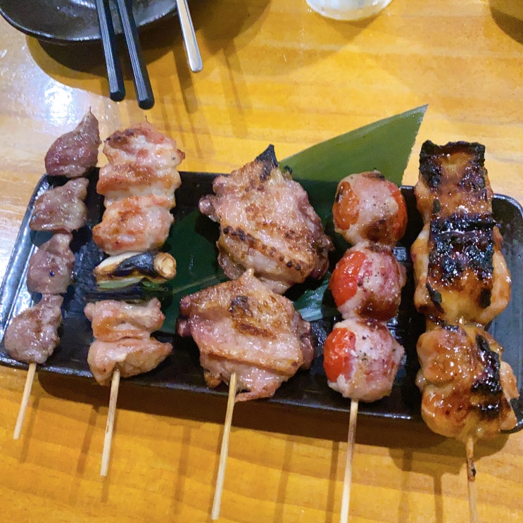  첨단이자카야 고우 첨단점에서 맛있는 꼬치구이 먹고왔어요.