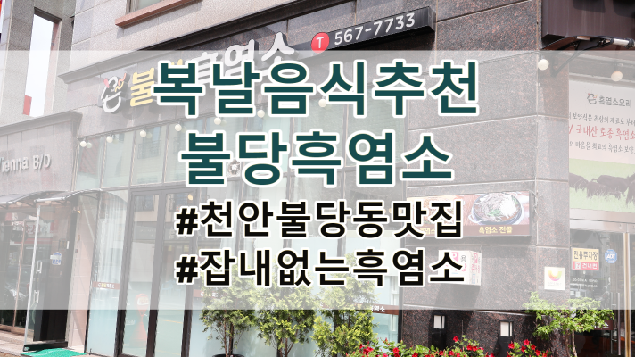  초복 복날 음식 추천,천안 불당동 맛집, 불당흑염소