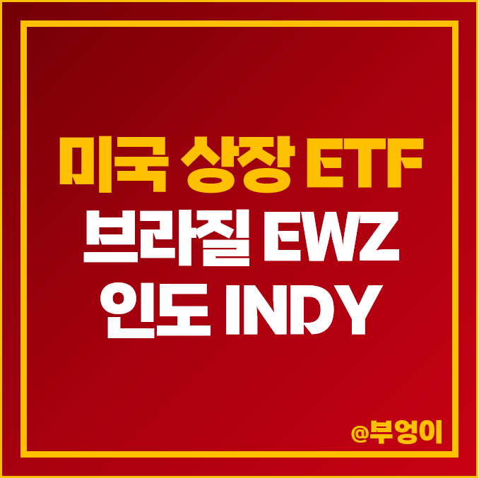 미국 상장 브라질 주식 ETF EWZ, 인도 인덱스 펀드 INDY