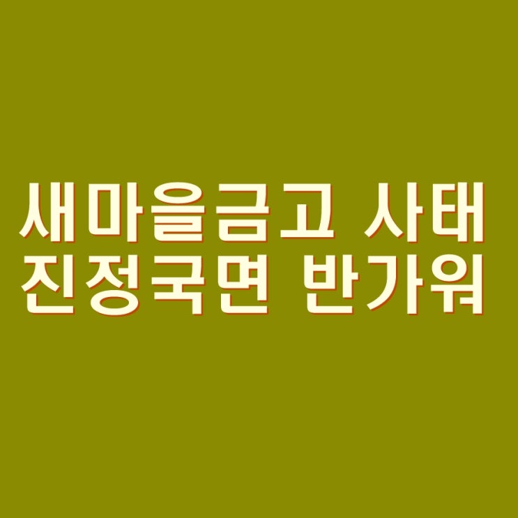  새마을금고 사태 진정세 환영. PF 대출금 회수, 연체율 등 관리 감독 철저히 부실, 비리 없애야