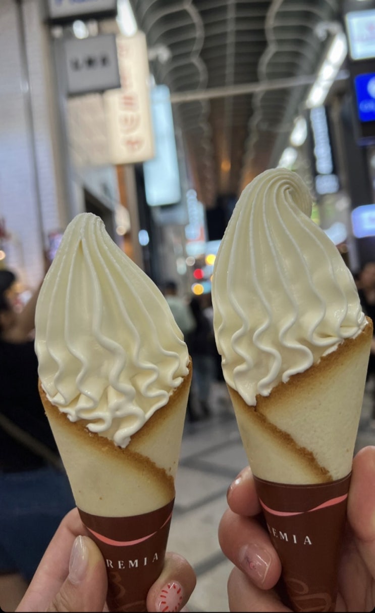 오사카여행, 일본간식 먹방(+과일모찌, 편의점, 버터맥주 등)