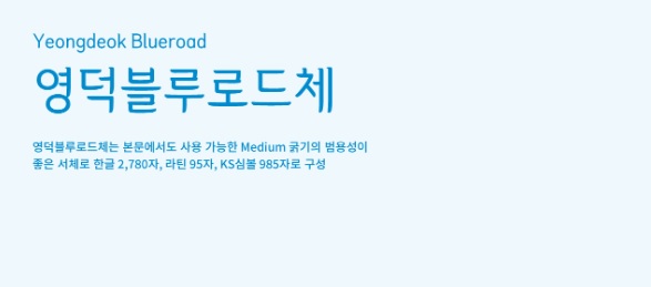  이북리더기 무료 폰트 추천 <영덕블루로드체>에 대한 기록