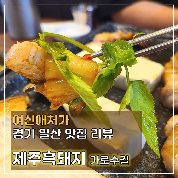  제주가 기르고 일산에서 파는^^ 쫀득 고소한!가로수길 삼겹살,제주흑돼지