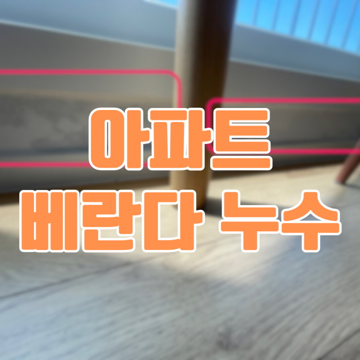  용인 비온 뒤 아파트 베란다 누수-공용 or 전용?