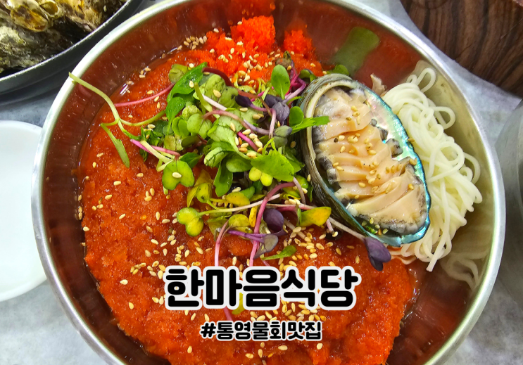 동피랑마을 근처 통영 물회 맛집 한마음식당 메뉴 주차 동피랑마을 근처 통영 물회 맛집 한마음식당 메뉴 주차