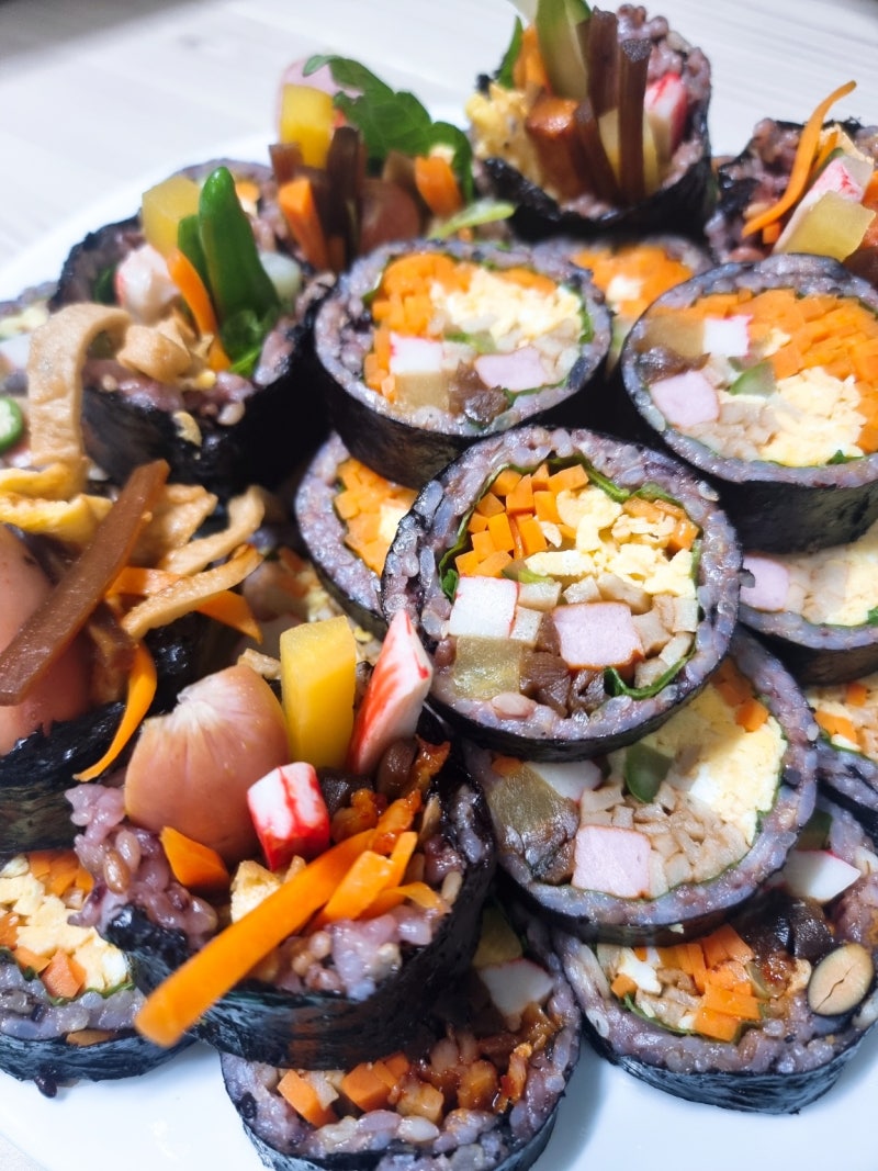 김밥맛있게싸는법 고추김밥&진미채김밥황금레시피 (김밥오뎅양념하는방법)