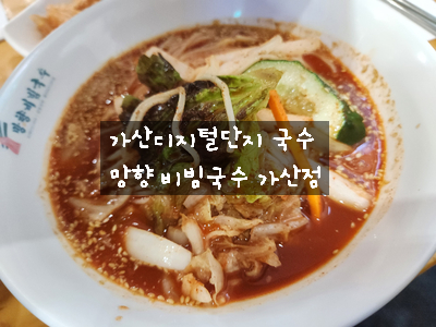  [가산디지털단지 국수] 망향 비빔국수에서 비빔국수와 갈비 만두로 점심 먹고 왔어요~!! / 제이플라츠 1층