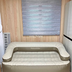 네이처 하이크 에어쇼파 설치 후기 가격 소요시간 구성품 에어펌프 소음