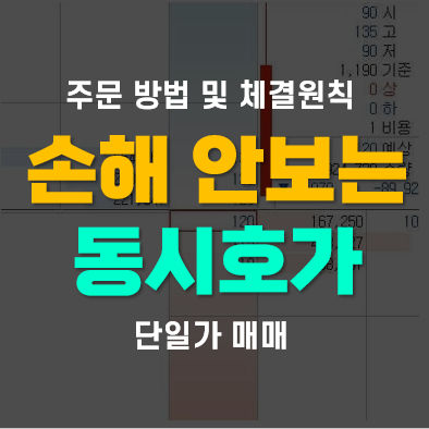 주식 동시호가 주문방법 및 체결원칙(장전, 장마감 주식 단일가매매) 주식 동시호가 주문방법 및 체결원칙(장전, 장마감 주식 단일가매매)
