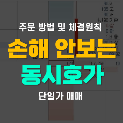 주식 동시호가 주문방법 및 체결원칙(장전, 장마감 주식 단일가매매)