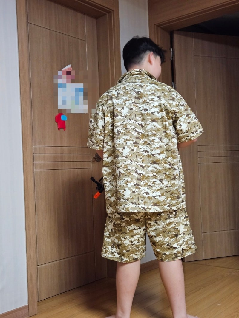 초등학교 졸업사진 옷 컨셉 사진촬영 의상 디지털군복