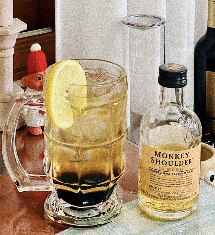  편의점 위스키 몽키숄더 (Monkey shoulder),포모나 믹솔로지 스모키 얼그레이 시럽으로 얼그레이 하이볼 만드는 법