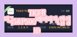  S&P 500 ETF Tiger 미국S&P500 구성종목, 배당금, 향후 주가 전망