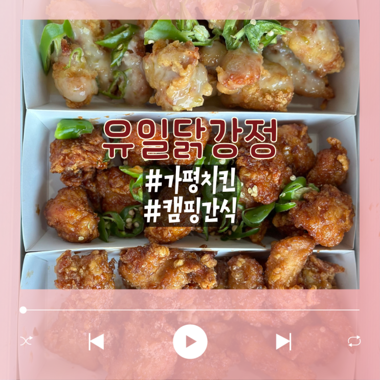  캠핑간식으로 좋았던 가평치킨 유일닭강정
