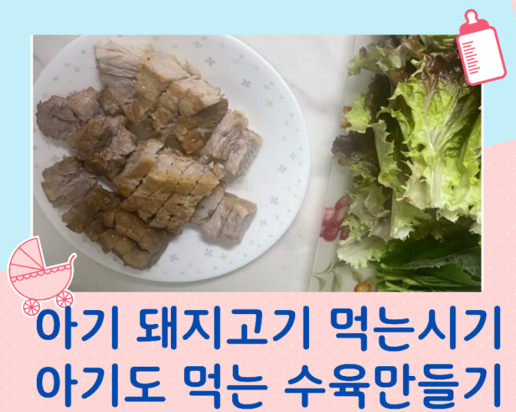  아기 돼지고기 먹는 시기와 주의사항/아이도 먹는 수육 만들기