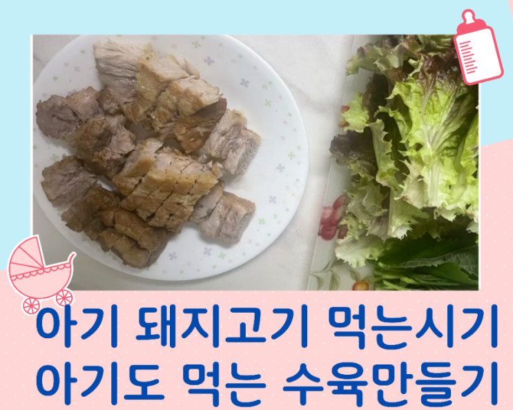 아기 돼지고기 먹는 시기와 주의사항/아이도 먹는 수육 만들기