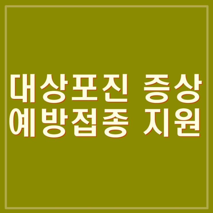  대상포진 증상, 대상포진 예방접종 지원사업 안내