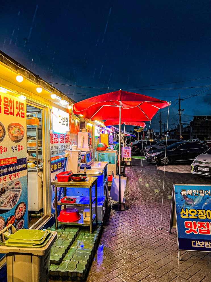  경주 감포 포장마차 비 오는 날 생각나는 신라의 달밤 포차거리
