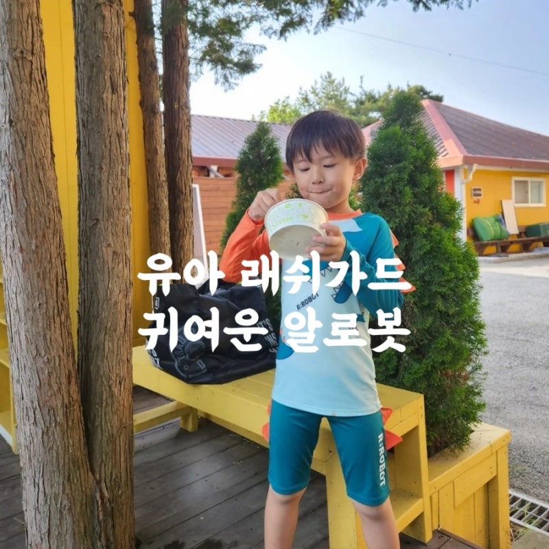 입기편한 귀여운 디자인 알로봇 키즈 유아 래쉬가드 세트 추천해요