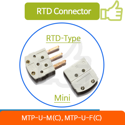  온도센서RTD 3핀 미니커넥터  MTP-U-M(C)  MTP-U-F(C)