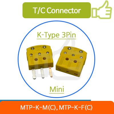 MTP-K-M(C)  MTP-K-F(C) 온도센서RTD 3핀 미니커넥터
