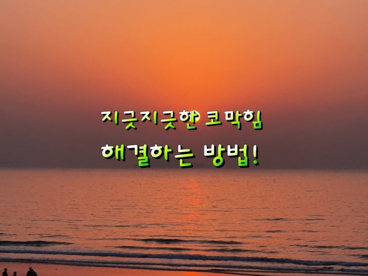 지긋지긋한 코막힘 해결하는 방법! 지긋지긋한 코막힘 해결하는 방법!