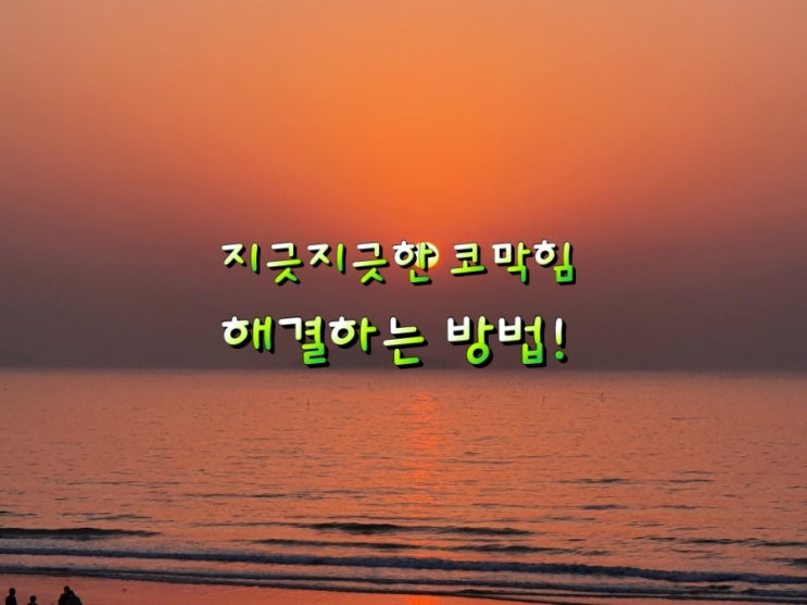 지긋지긋한 코막힘 해결하는 방법!