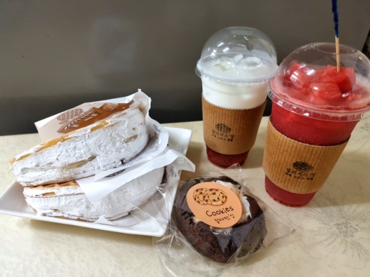  대구 태전동 카페] 포장/배달 전문 가성비 좋은 대구보건대 와플 수제쿠키 맛집 '딜리셔스잇'