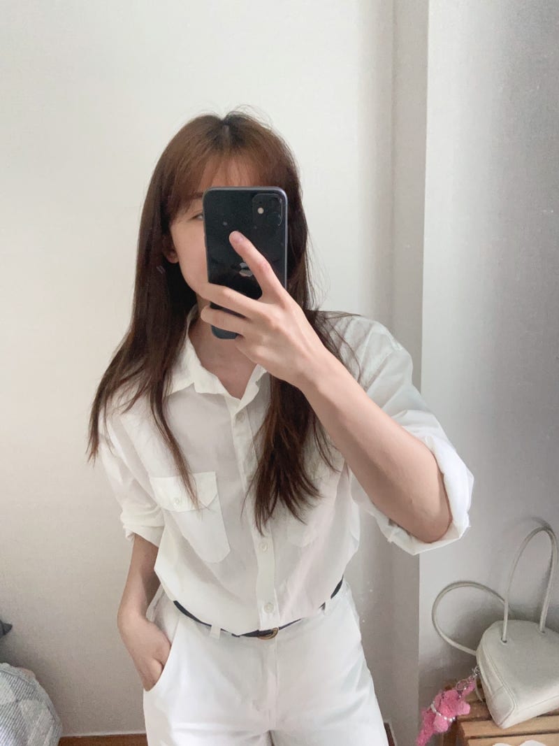브루앤쥬디 밴딩팬츠 키작녀 아이보리 바지 및 코디추천