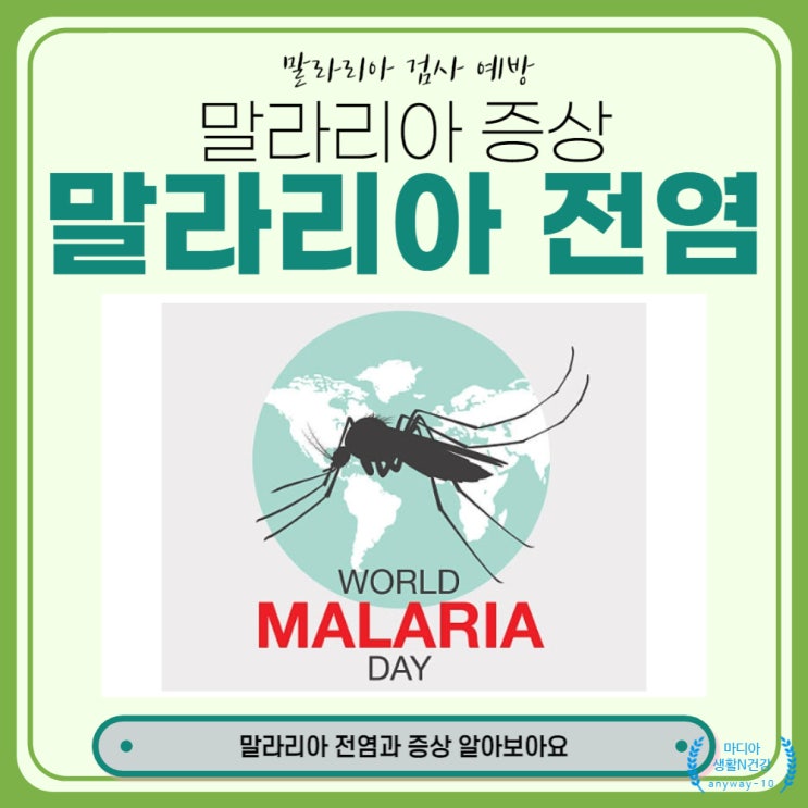말라리아 전염 증상과 검사 알아보아요,