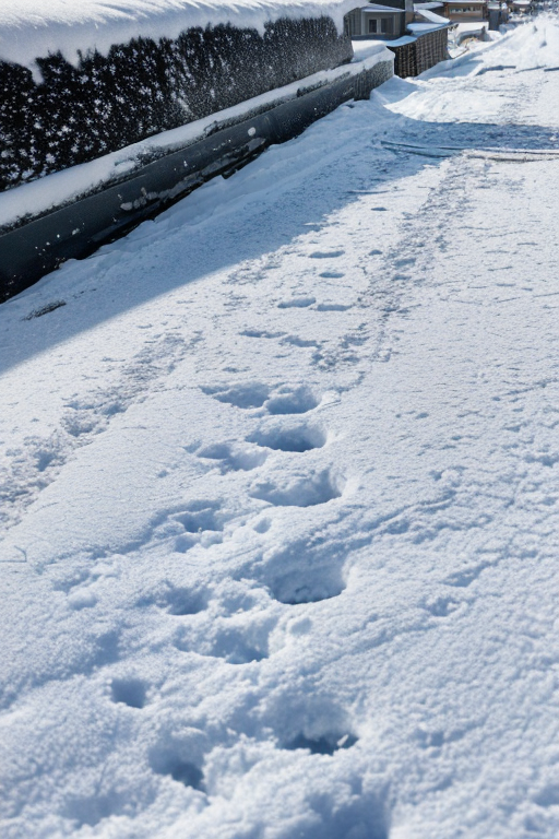 [Ai Greem] 배경_길거리 082: 눈이 내린 거리의 모습 무료 이미지