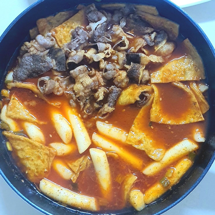  우삼겹 떡볶이 소고기 활용 레시피 밀키트 활용해서 만드는 법