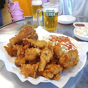 청라 술집 장미맨숀 옛날 통닭 맛집 새벽에 치킨