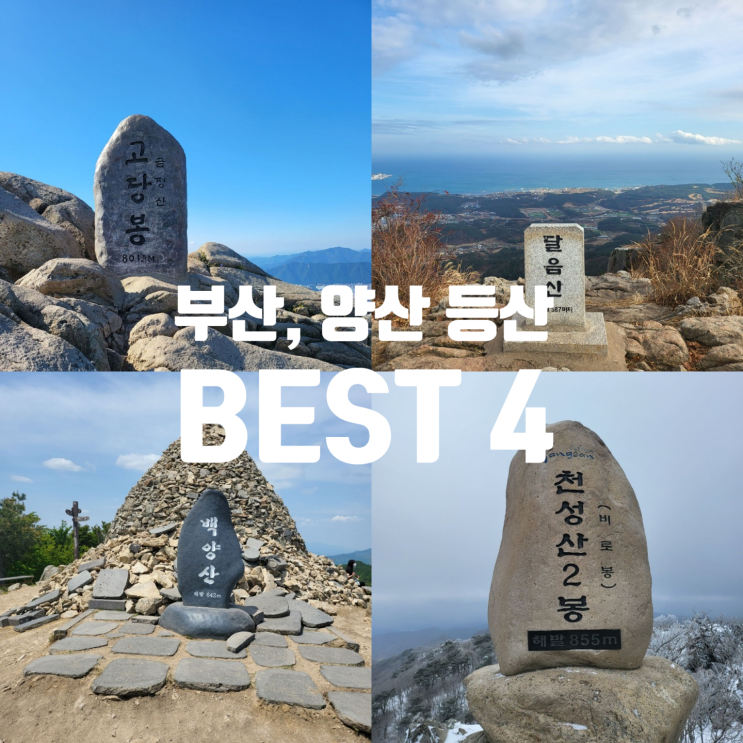  경남 부산 양산 등린이 등산 초보 코스 추천 BEST 4