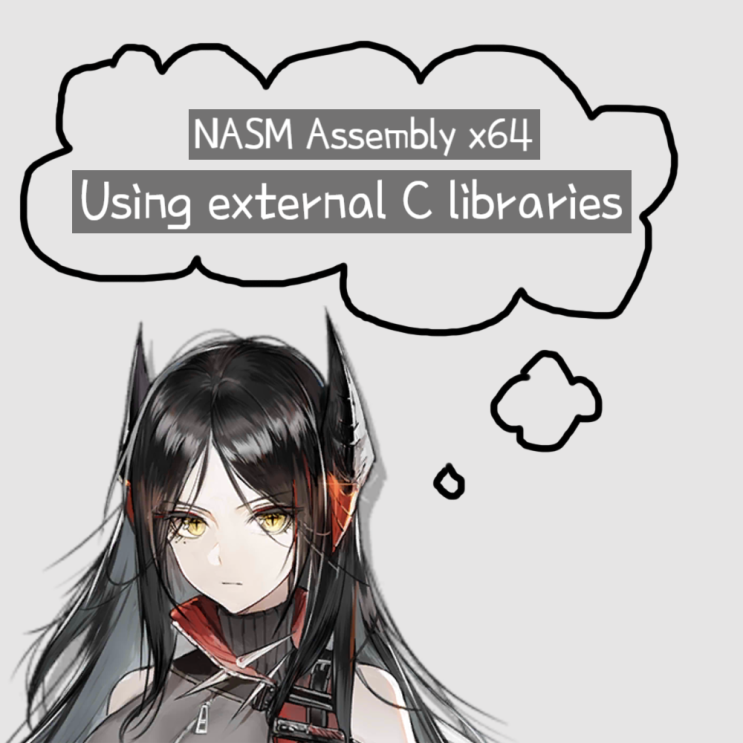 [NASM Assembly x64] 외부 C언어 라이브러리 사용하기