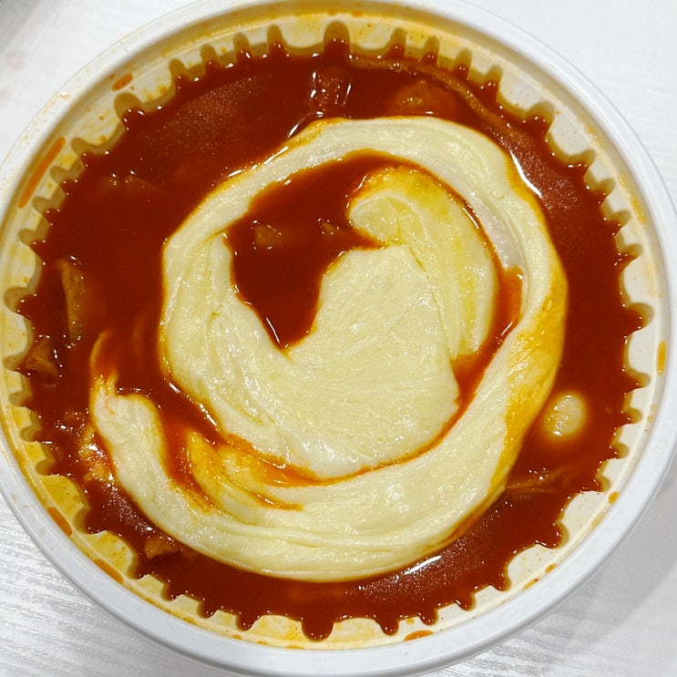  응급실떡볶이 1인분 맵기 중상맛 치즈 추가 배달 주문 후기