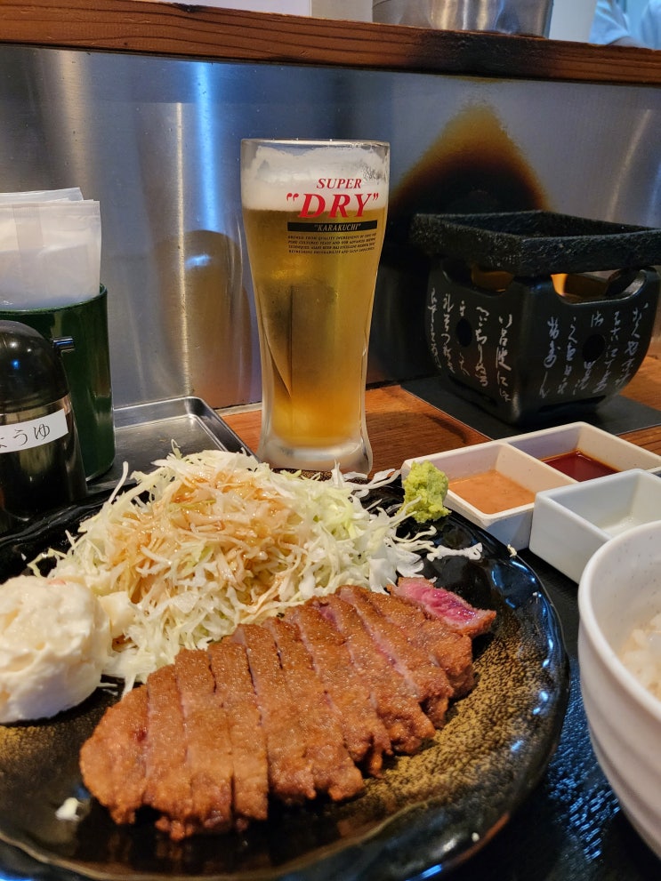  오사카 난바 규카츠 맛집 토미타 (현금 필수!)