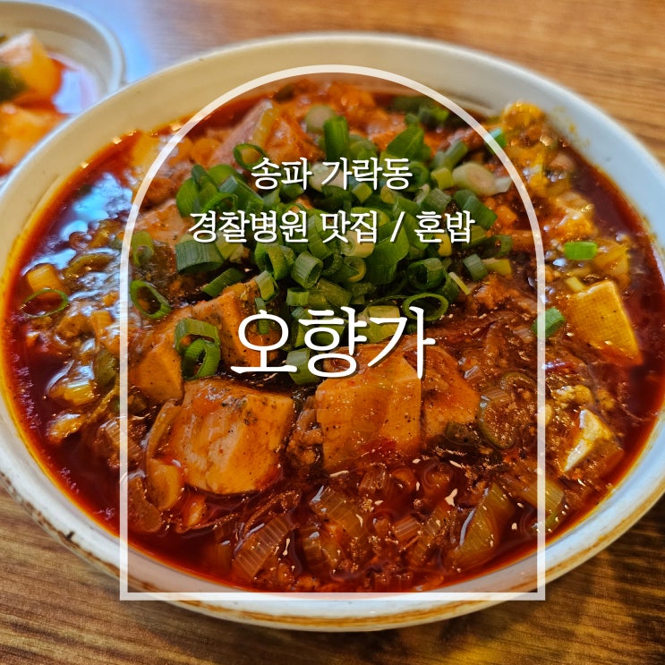  송파 가락동 맛집 오향가, 경찰병원 근처 혼밥 마파두부