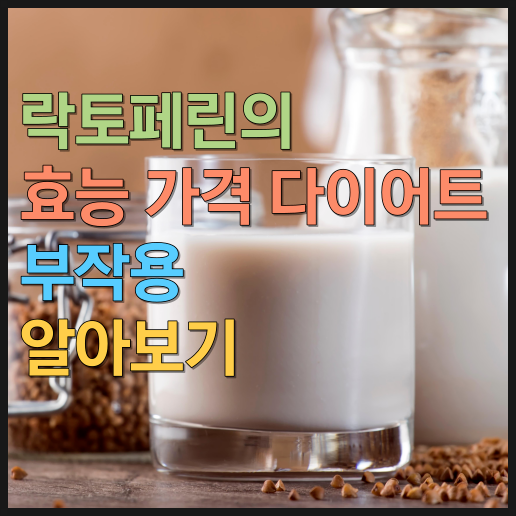  락토페린의 효능 가격 다이어트 부작용에 대해 알아보기