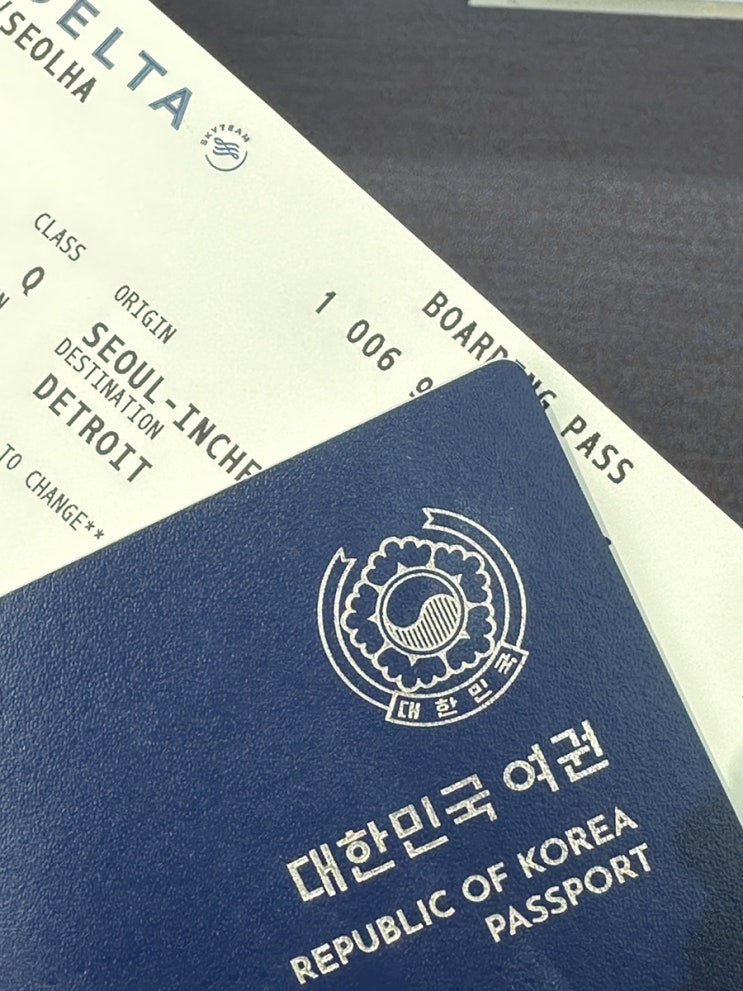 <b>인천공항</b>-디트로이드 <b>델타항공</b> 기내식 / 탑승 소감 리뷰