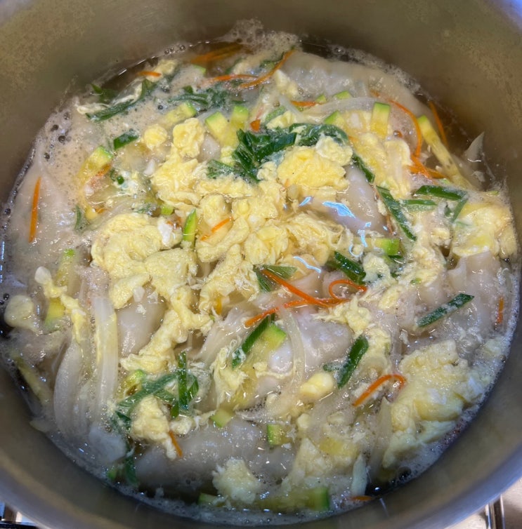  해통령 육수한알을 이용한 만두국 만들기.<코인육수>