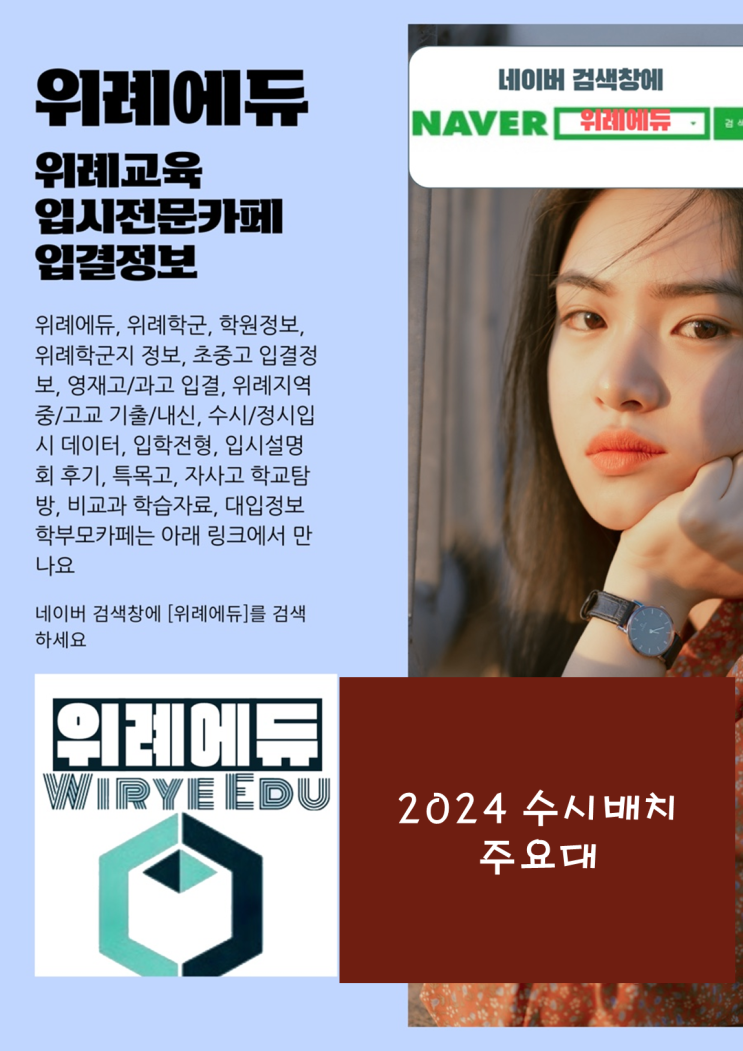 2024 수시배치표 주요대(인문/자연)