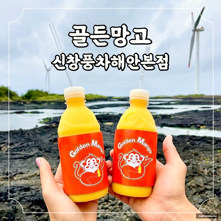  신창풍차해안도로 카페 제주 애플망고 100% 골든망고 신창풍차해안본점