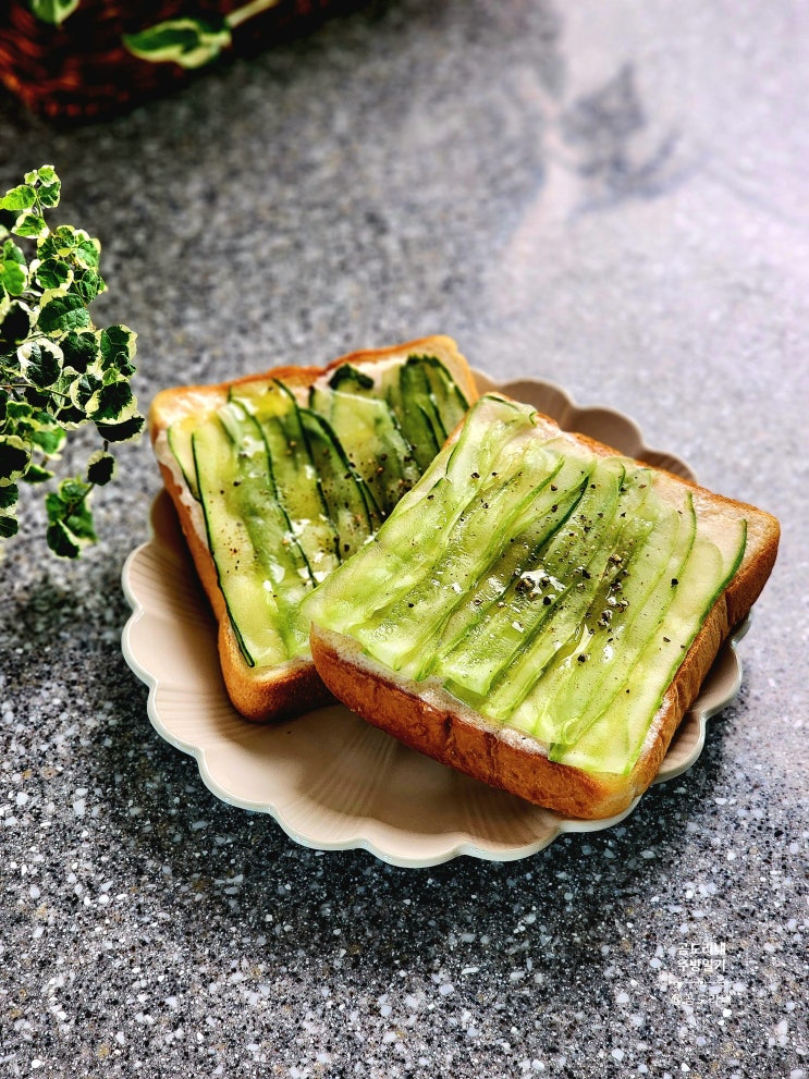  크림치즈 오이샌드위치 오이요리 전현무 오이토스트 만들기