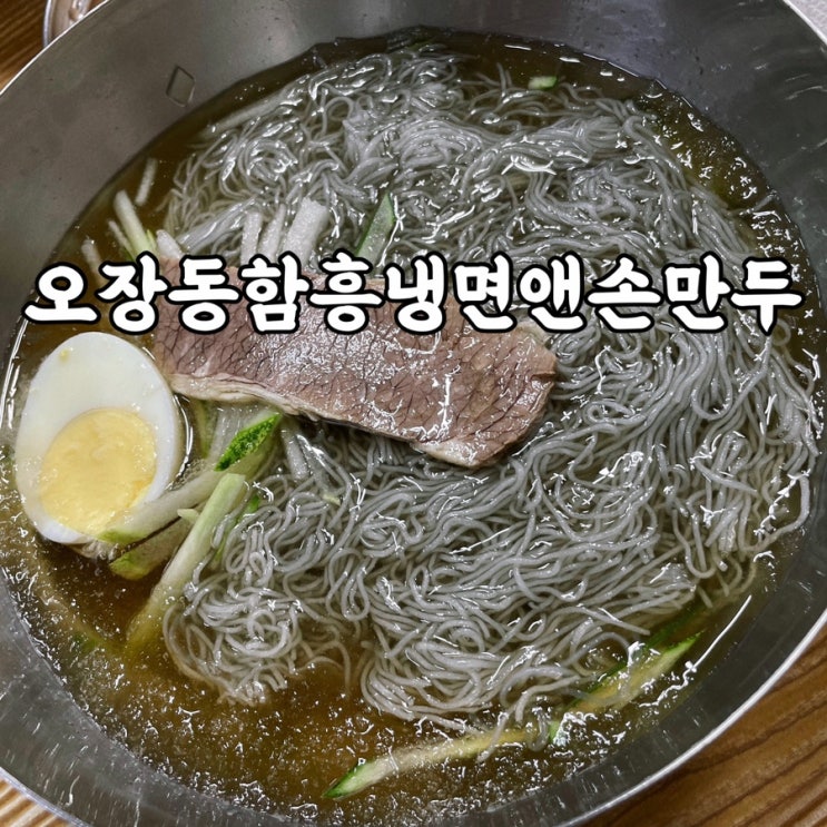  삼양동맛집 오장동함흥냉면앤손만두 여름에는 역시 시원한 냉면
