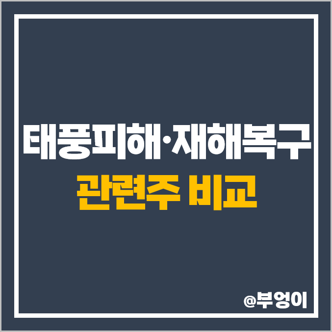 4대강 복원, 재해 복구 관련주 : 장마 태풍 피해 주식 비교 4대강 복원, 재해 복구 관련주 : 장마 태풍 피해 주식 비교