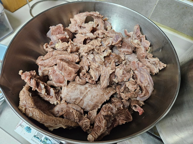 한우 모듬정육(잡육) 원물 손질법, 국거리잡육 한우잡육원물(농라) 활용법