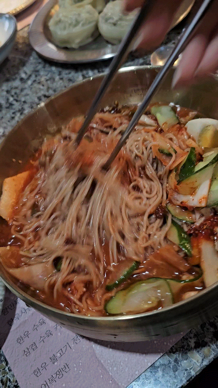  전주 신시가지 맛집 우평옥 점심 메뉴 추천 효자동 평양,함흥냉면 칼로리