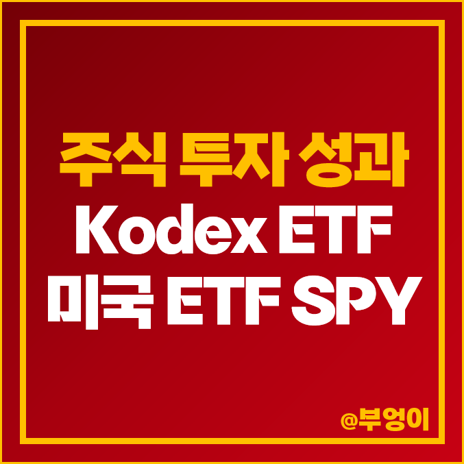 주식 투자 결과 : 국내 Kodex 미국S&P500TR, 미국 ETF SPY 주가 (연금저축 계좌)